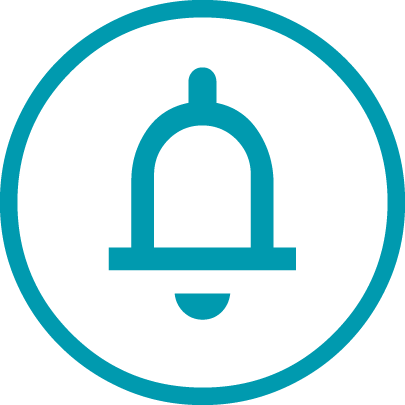 Benachrichtigungs-Icon in einem Kreis